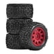 thumbnail image 5 of Ruedas y neumáticos para coche RC 1/18, repuestos resistentes, caucho plástico de alto rendimiento Rojo, 5 of 9