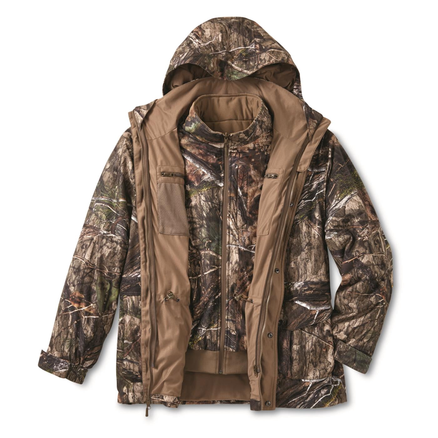 Guide Gear Steadfast 4-in-1 Hunting Parka, 150 Gram Thinsulate, Waterproof Realtree APX 2XL