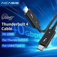 thumbnail image 4 of "ACASIS Cable Type-C de Carga por Transferencia de Datos Thunderbolt 4, 39,3"", Negro", 4 of 8