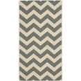 thumbnail image 3 of Safavieh Courtyard Bailey Chevron Indoor/Outdoor Area Rug, 7'10" x 7'10" Square, Grey/Beige, 3 of 11