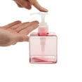 thumbnail image 3 of Unique Bargains 1 Pc Simple Square Soap Pump Dispenser for Bathroom Laundry Rooms 250ml Clear Pink, 3 of 6