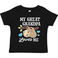 thumbnail image 3 of Inktastic My Great Grandpa Loves Me with Sloth and Hearts Boys or Girls Toddler T-Shirt, 3 of 5