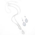 thumbnail image 3 of Conjunto de collar y pendientes para mujer, hermoso conjunto de joyería con diamantes de imitación, conjunto de collar para fiestas, aniversarios, 3 of 10