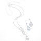 thumbnail image 3 of Conjunto de collar y pendientes para mujer, hermoso conjunto de joyas con diamantes de imitación, conjunto de collar para fiestas y aniversarios, 3 of 12