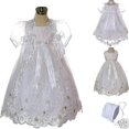 thumbnail image 2 of New Baby Infant Girl Toddler Christening Baptism Bonnet Formal Dress White 0-18M, 2 of 9