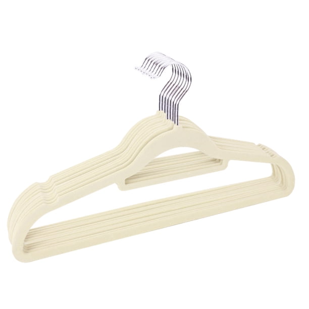 Naiovety Perchas para ropa de 10 piezas, estante de almacenamiento para ropa, organizador de secado de pantalones, accesorio de armario para Almacenamiento y organización del hogar blanco beis