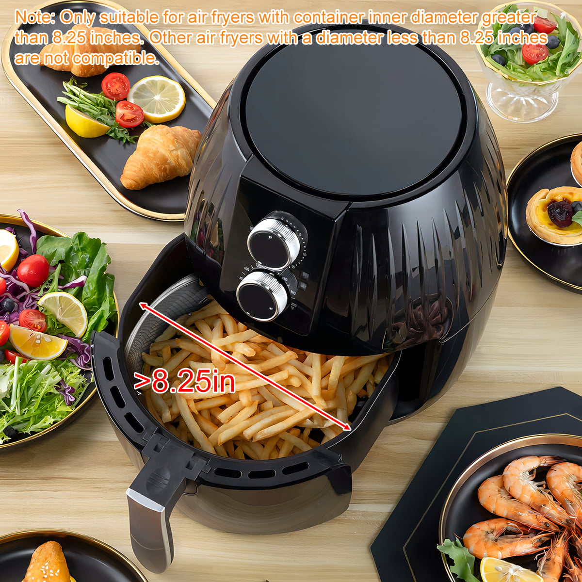 Instant Pot 8 Qt Replacement Air Fryer Basket & Steam Accessories Cooking