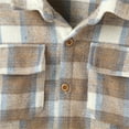 thumbnail image 7 of Little Boy's Flannel Shirt Jacket Plaid Long Sleeve Button-Down Fall Shirt Coat, 7 of 7