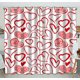 thumbnail image 1 of ABPHQTO Love Heart Sketch Corazones Cortina de ventana Cortina de cocina Panel de cortinas de ventana 130x210 cm (Dos piezas), 1 of 1
