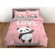 thumbnail image 3 of Love panda rosa juego de funda nórdica para niños, juego de cama completo, rey, reina, dormitorio, 3 of 4