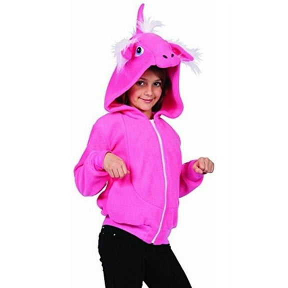 Diva The Pink Unicorn Child Hoodie Costume - Large