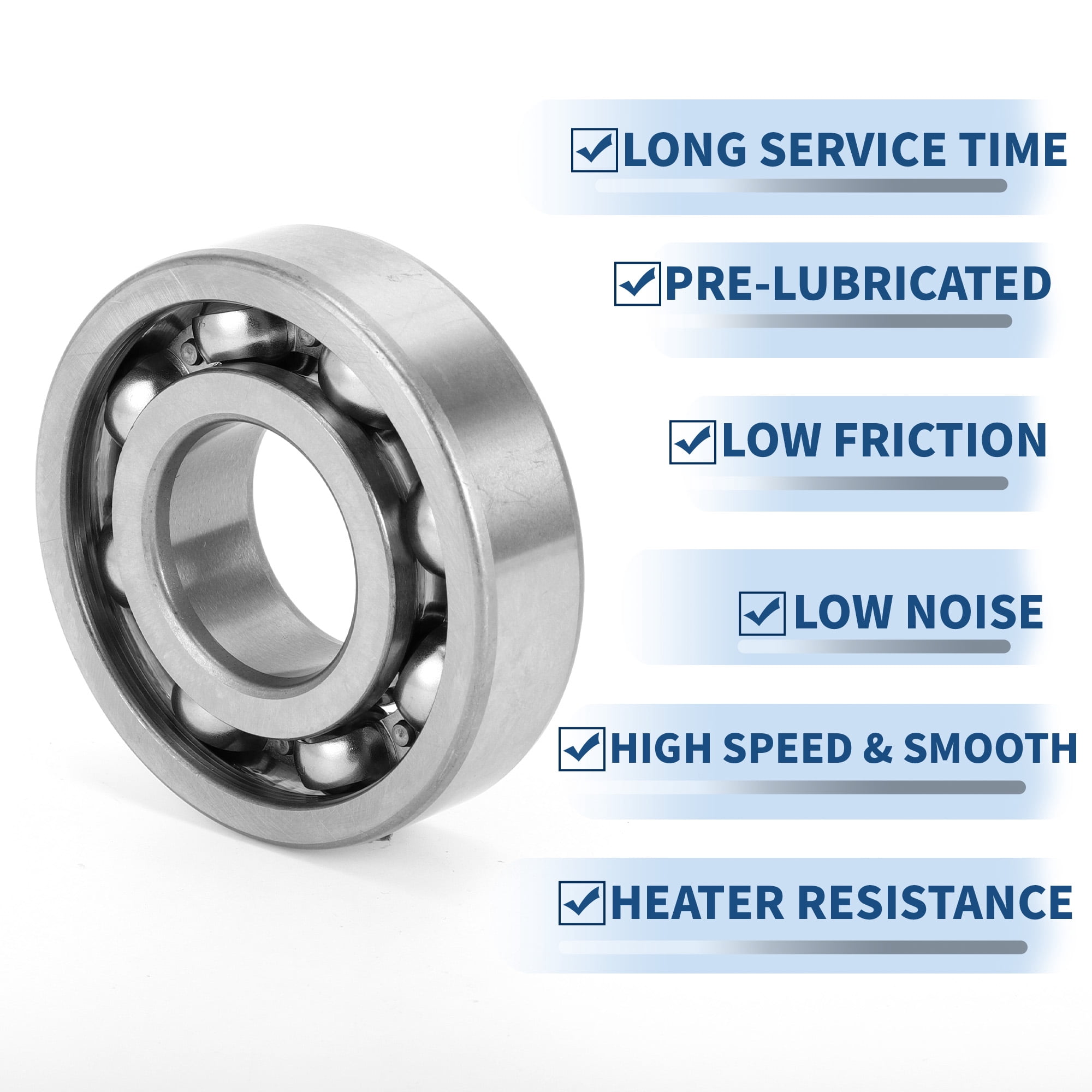 Unique Bargains 63/32 Deep Groove Ball Bearings 32x75x20mm 1 Pc Lubricated Bearings Scooter Skateboard Wheel