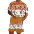 thumbnail image 6 of RUTAYY Men's Outfits Summer Casual Ice Cream Print Round Neck Short Sleeve Tee Shorts with Pocket Loose Fit Daily Wear Comfortable Holiday Vibrant Clothing Sets, 6 of 6