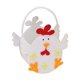 thumbnail image 1 of Cesta de Pascua vacía para almacenamiento, ideal para que niños y adolescentes guarden huevos. Blanco, 1 of 9