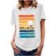thumbnail image 1 of Blusa informal de manga corta con cuello redondo y estampado de verano a la moda para mujer Fridja  ghk3083, 1 of 4