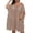 Brown, variant on Women's Plus Size Mid-Length Sun Protection Cover Up Casual Hollow-Out Cardigan Swimsuit Coverup Summer Beach Dress