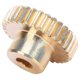 thumbnail image 3 of 30 Tooth 0.8 Mod Brass Spur Gear - 6mm DBore Industrial Robot Parts, 3 of 5