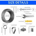 thumbnail image 3 of Awning Attachment Set, Heavy Duty Sun Shade Sail Fixing Kit for Garden Triangle and Square, Rectangle, 72 Pcs 304 Stainless Steel Hardware Kit Sun Shade Sail Fixing Accessories, 3 of 5