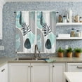 thumbnail image 4 of Abstract Art Leaf Boho Teal Leaves Curtain Home Decoration Living Room Short Curtains Window Treatments For Kitchen Bedroom, 4 of 6
