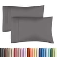 thumbnail image 1 of Juego de 2 fundas de almohada King CGK Unlimited, ultrasuaves, color gris oscuro, 1 of 8