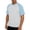 Light Blue, variant on LPZOOGU Men's Casual Short Sleeve T-Shirts Summer Crew Neck Athletic Tees Loose Fit Graphic Striped Reflective Quick Dry Tops