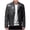 Black, variant on Miluxas Leather Jacket Men - Bomber Jackets Motorcycle Stand Collar Lightweight Zip-Up Slim Fit Biker Coat Brown S(S)