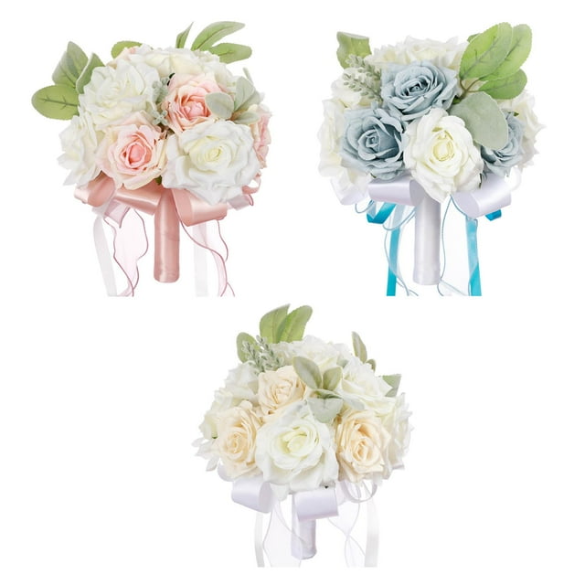 3 Uds. Ramo de Novia para Boda, Ramo de Dama de Honor, Ramo con Flores