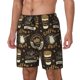 thumbnail image 1 of Balery coffee shop house Bañador para hombre, shorts de playa de secado rápido con entrepierna y forro de compresión-3X-Large, 1 of 6