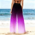 thumbnail image 6 of Mesh Beach Cover Up Pants for Women High Waisted Ombre Gradient Wide Leg Sheer Trousers Loose Fit Breathable Swimwear Outfits for Cruise, 6 of 7