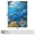 thumbnail image 4 of Autua Dolphins Marine Life Warm Lightweight Flannel Blanket Soft Fleece Blankets for All Seasons - Perfect for Living Rooms, Sofa Decor, and Gifts 40x50in, 4 of 6