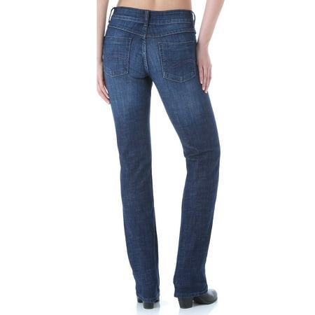 Wrangler - Wrangler Women's Size Plus Mid Rise Straight Jean, Dark Blue ...