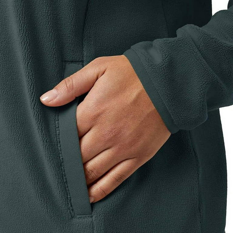 32 Degrees Heat Women's 1/4 Snap Fleece Pullover Woodland Grey XL