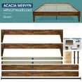 thumbnail image 7 of Acacia Mervyn Solid Wood Bed Frame Without headboard Queen Caramel, 7 of 7