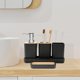 thumbnail image 5 of Juego de accesorios de baño de 5 piezas, regalo de accesorios de baño, decoración bohemia y moderna (negro), 5 of 5