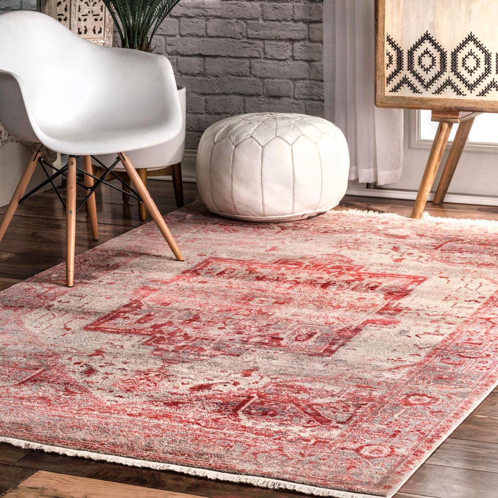 nuLOOM Ethel Medallion Fringe Area Rug or Runner