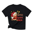 thumbnail image 2 of Gibobby Camiseta Navideña De La Mujer Camiseta de manga corta con estampado de taza de café de Navidad para mujer, camiseta divertida de Navidad(Negro,XG), 2 of 5