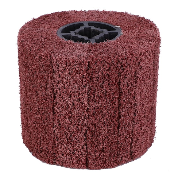 Cepillo de rueda de trefilado, tambor de bruñido, núcleo de goma cruzado, rueda pulidora para acero inoxidable, aluminio y hierro, grano 240