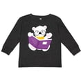 thumbnail image 3 of Inktastic Bear Going to School, Polar Bear, Cute Bear, Books Boys or Girls Long Sleeve Toddler T-Shirt, 3 of 5