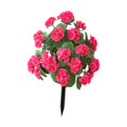 thumbnail image 2 of Estaca de flores de Begonia, flores artificiales, adorno de arte del patio, vegetación de imitación falsa para Patio del patio trasero del Rosa rojo, 2 of 8