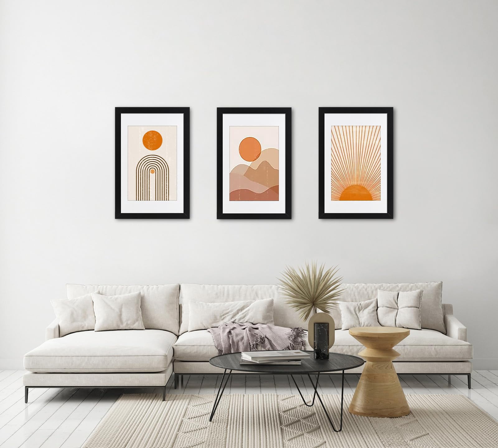 ELSKER&HOME 16x24 Poster Frame 3 pack, Black Picture Frame Display Poster 12 x 18 with Mat or 16 x 24 Without Mat, Horizontal and Vertical Wall Mounting