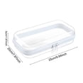 thumbnail image 3 of Clear Hard Shell Storage Box With Zipper Caboodle Style Organizer Case Piqola Transparent Utility Pouch For Stationery Makeup Travel Accessories Dustproof PVC Container White, 3 of 7