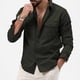 thumbnail image 2 of European And American Men's Shirt Double Pocket Casual Long Sleeved Top For Men 2XL, 2 of 5