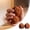 2 Pack丨3.6cm, variant on Rough Grain Natural Nut Hand Relaxation Ornament Two Unit Set with Unique Bumpy Carved Outline for Indoor Desktop Rest Space Household Tabletop Home Space Furnish Indoor Space Accessory 3.8cm