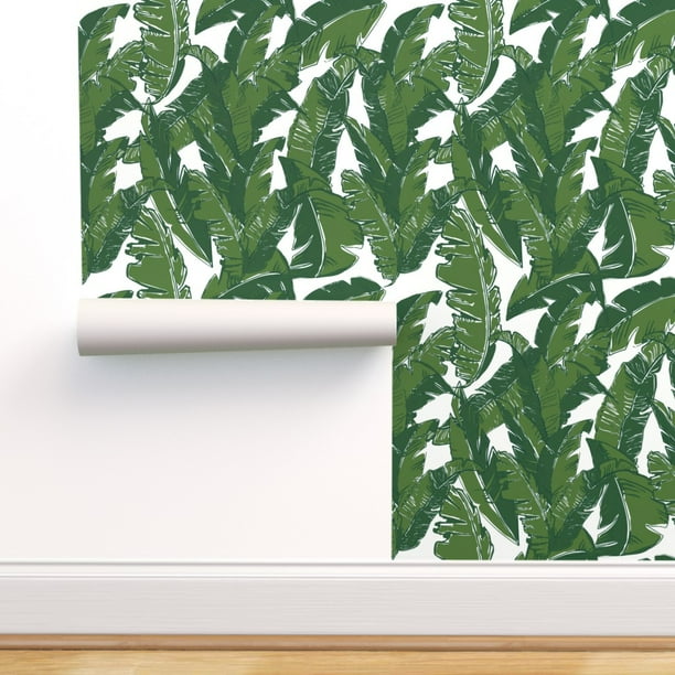 Peel-and-Stick Removable Wallpaper Palm Tree Banana Leaf ...