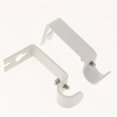 thumbnail image 3 of 2 of 2Pcs Adjustable Metal Curtain Pole Rod Wall Bracket Hook Holder White, 3 of 8
