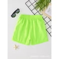 thumbnail image 5 of Bovxnpu Boys Casual Athletic Shorts Kids Solid Elastic Ice Silk Elastic Waist Summer Sports Shorts, 5 of 6