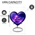 thumbnail image 2 of Yatskia Purple Snake with Thunderstorm Small Cremation Keepsake Urn for Ashes Adult Male, Large Memorial Urns for Human Ashes Adult Female, (Heart 8 Inch and 3 Inch), 2 of 8