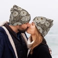 thumbnail image 5 of Lsque Dandelion Flower Pattern Knitted Beanie, Unisex Winter Hat, Knit Hat Winter Beanies Thick Fisherman Beanies Cuffed Plain Skull Caps, 5 of 6