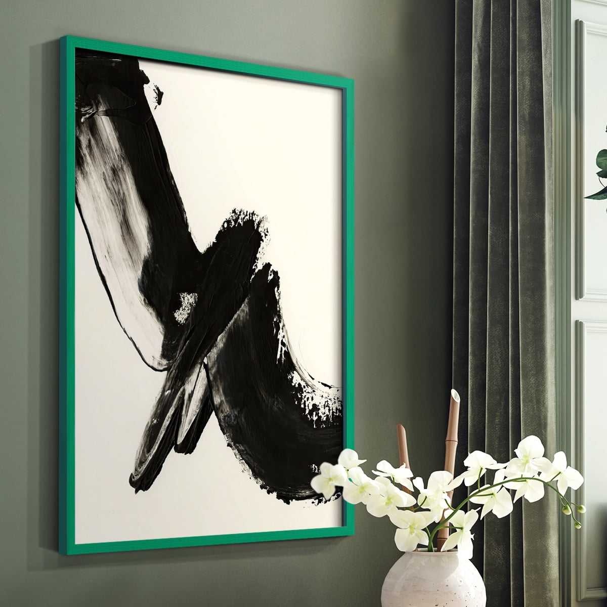 Black Expression I in Paper Solid Wood 8 x 10 Framed Print