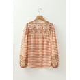 thumbnail image 6 of Trendy Bohemian Style Mixed Print Long Sleeve Shirt with Puff Sleeves - [ZhiHiMeRi] | (US 8-10)M, 6 of 12